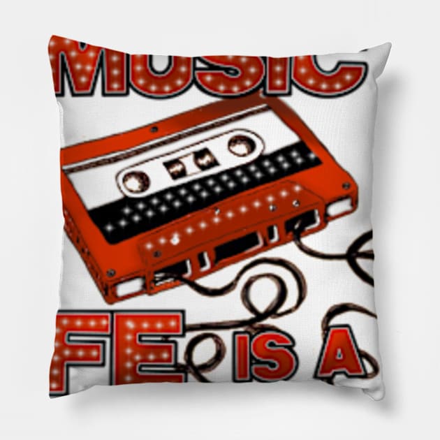 Without Music Pillow by SAN ART STUDIO 