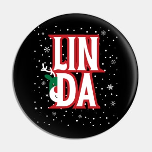 Linda Christmas Cute 2023 Family Women's Christmas Linda Holiday Pin