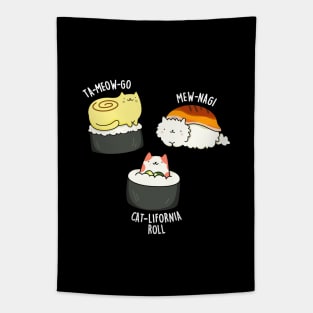 Tameowgo Mewnagi Catlifornia Cute Sushi Pun Tapestry