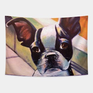 Boston Terrier Pup Tapestry