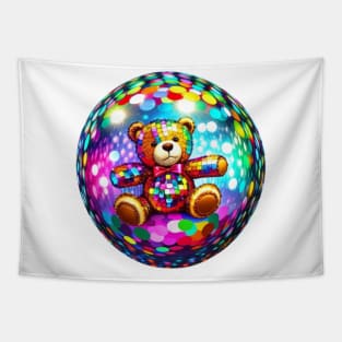 Disco Ball Bear Tapestry