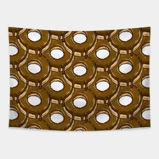 Chocolate Donuts Pattern Tapestry