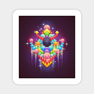 Badge With Abstract Background Magnet