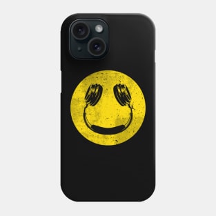 Smiley Music Face Headphones Phone Case