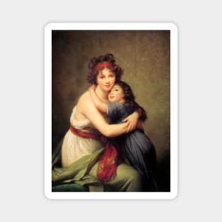 Madame Vigee Lebrun and her daughter Jeanne Lucie Louise by Louise Elisabeth Vigee Le Brun Magnet