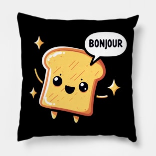 Kawaii bread toast - bonjour Pillow