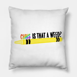 Chris is that a weed? Pillow