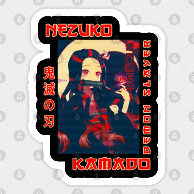 Demon Slayer Adventure Anime Character Kamado Nezuko Demon Slayer Kimetsu No Yaiba Anime Sticker Teepublic