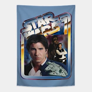 The Scoundrel (nebula background, chrome border) Tapestry