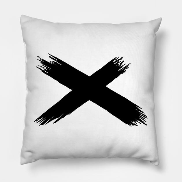 X (black) Pillow by GiMETZCO!