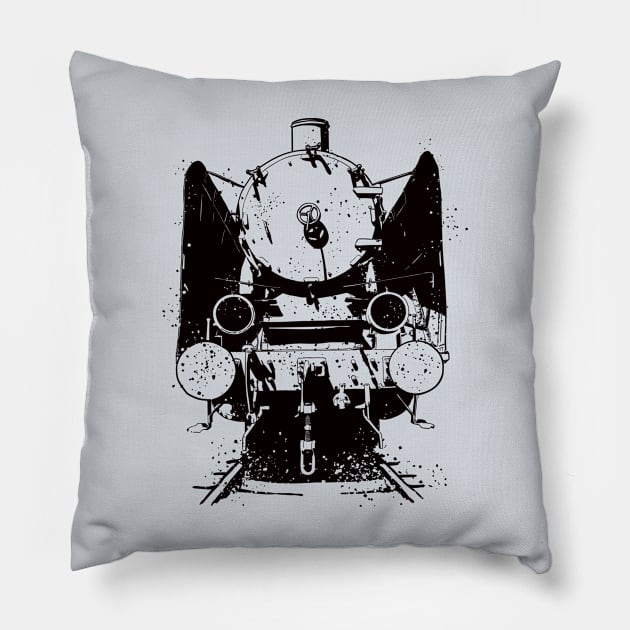 Grunge locomotive Pillow by StefanAlfonso