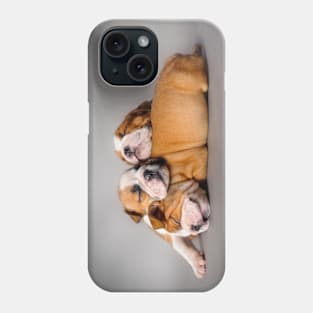 Sleeping Bulldog puppies Phone Case