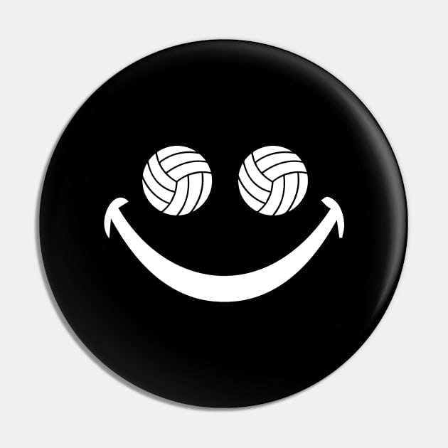 Volleyball Gift Volleyball Smiley Happy Volleyball Pin by EQDesigns
