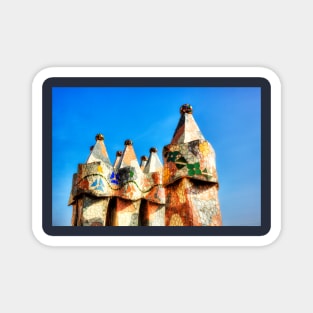 Casa Batllo Chimneys Barcelona Magnet