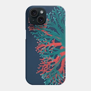 red and teal corals Phone Case