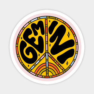 Gemini Peace Sign Magnet