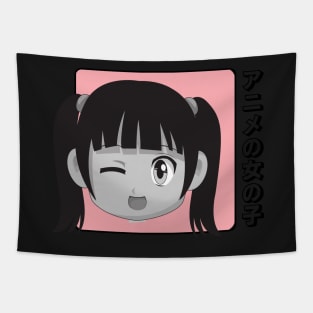 Aesthetic anime girl Tapestry