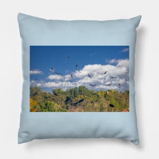 Migrating Turkey Vultures Pillow