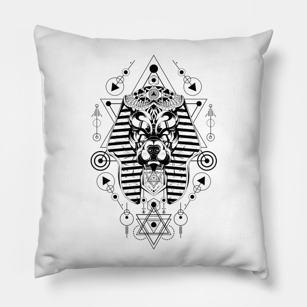 Anubis sacred geometry Pillow by secondsyndicate