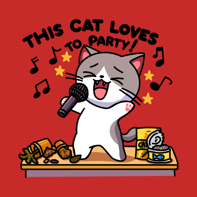 This Cat Loves to Party - Sober, light variant by Shotgaming