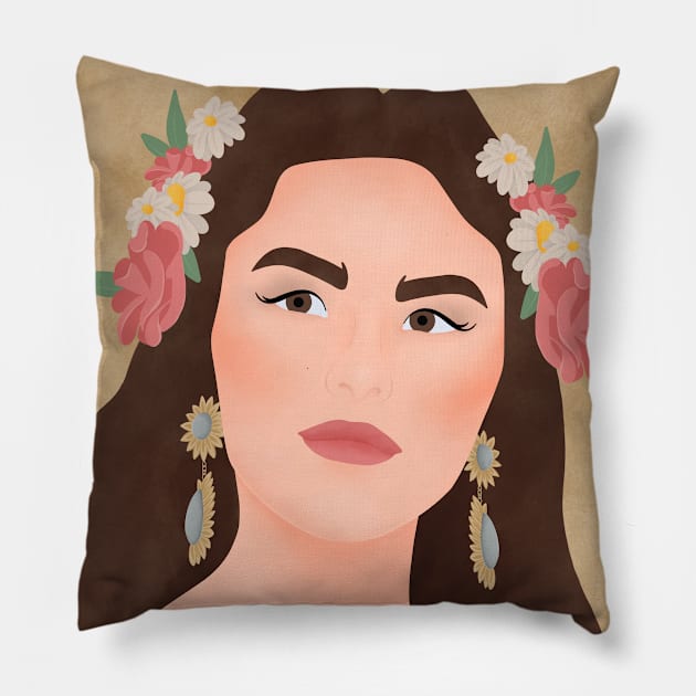 Fashion Girl Pillow by Magic Inside