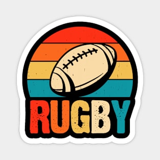 Rugby Sport Vintage For Rugby Player Team Coach Rugby Lover Distressed Magnet