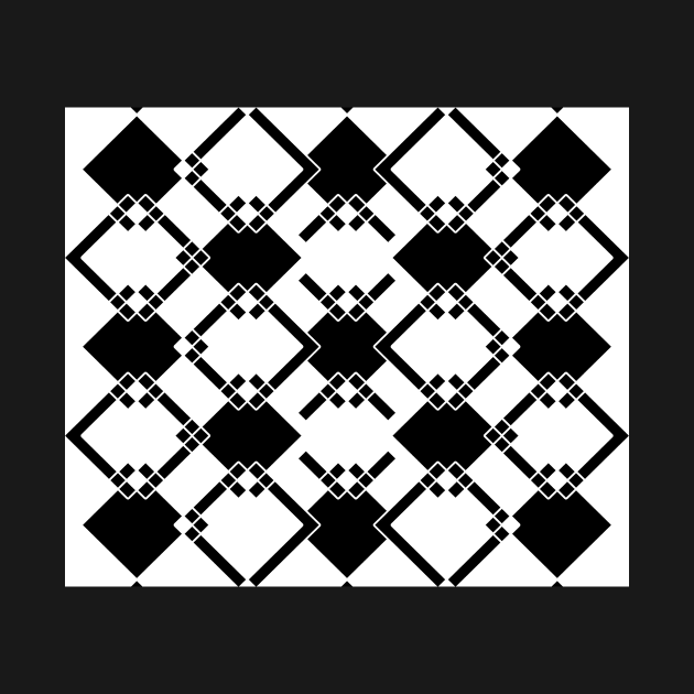 Abstract geometric pattern - black and white. by kerens