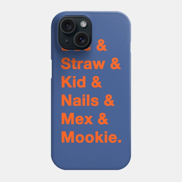 1986 Mets Names Phone Case by IdenticalExposure