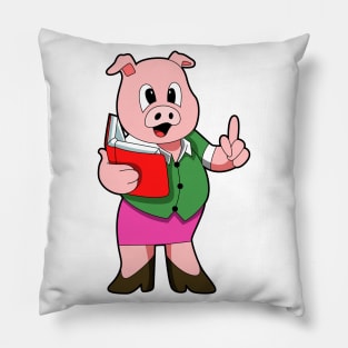 Pig as Teacher with High heels & Skirt Pillow