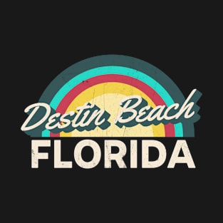 Destin Beach Florida Vintage Sunset T-Shirt