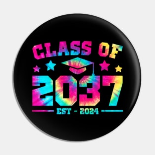 Class Of 2037 Grow With Me First Day Of School Tie Dye Pin