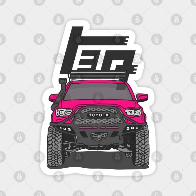 4Runner TRD Offroad adventures - Pink Essential Magnet by 4x4 Sketch