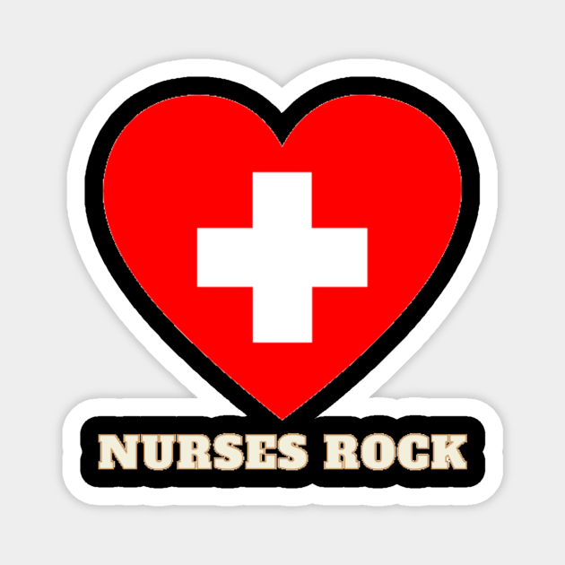 Nurses Rock Magnet by Jo3Designs