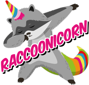 Raccoonicorn Unicorn Raccoon Dabbing Magnet