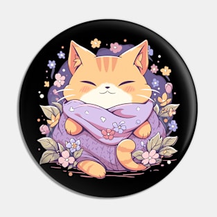 Cottagecore Kawaii Anime Cat Gifts Girls Womens Funny Cat Pin