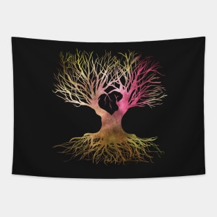 Yellow Magic Tree Of The World Tapestry