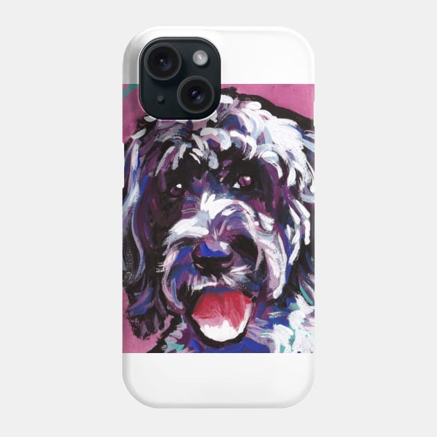 Portuguese Water Dog Pop Art Portrait Phone Case by bentnotbroken11