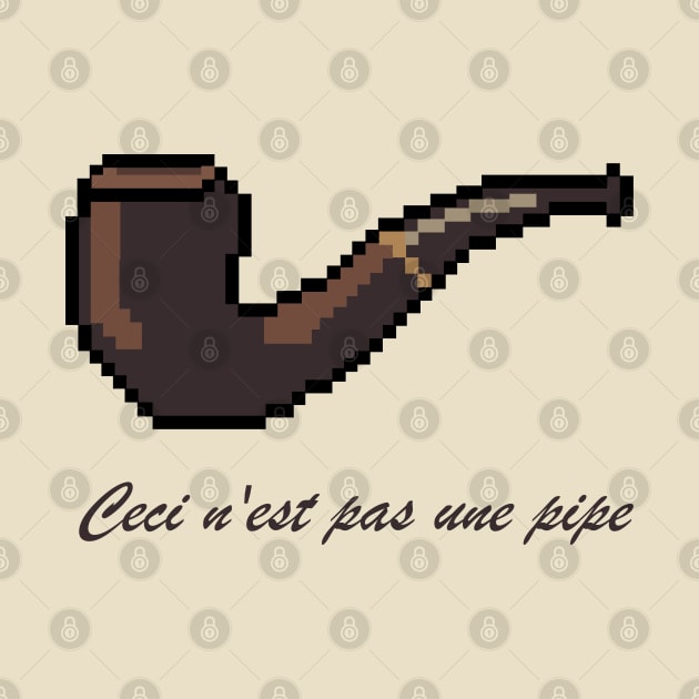 Ceci n'est pas une pipe - pixel art by nurkaymazdesing