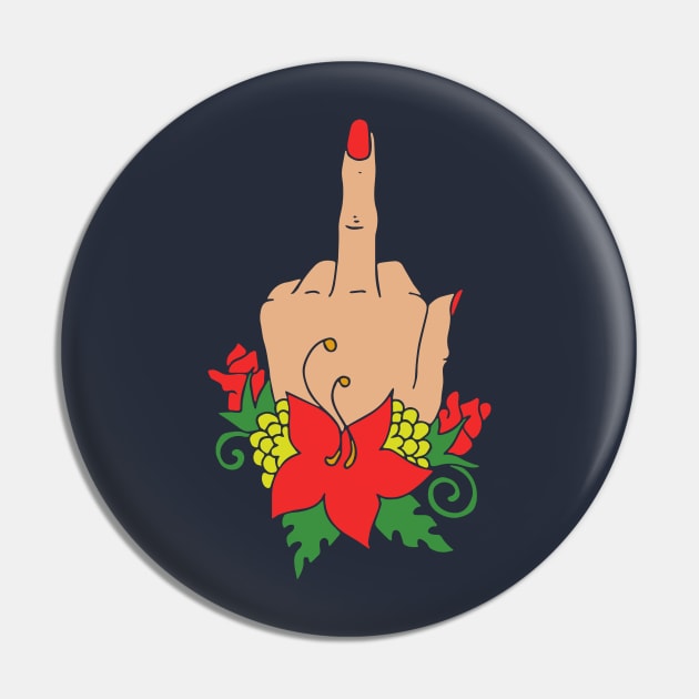 A Lovely Middle Finger Bouquet Pin by bubbsnugg