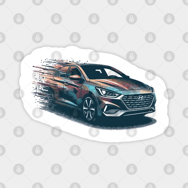 Hyundai Accent Magnet by Vehicles-Art