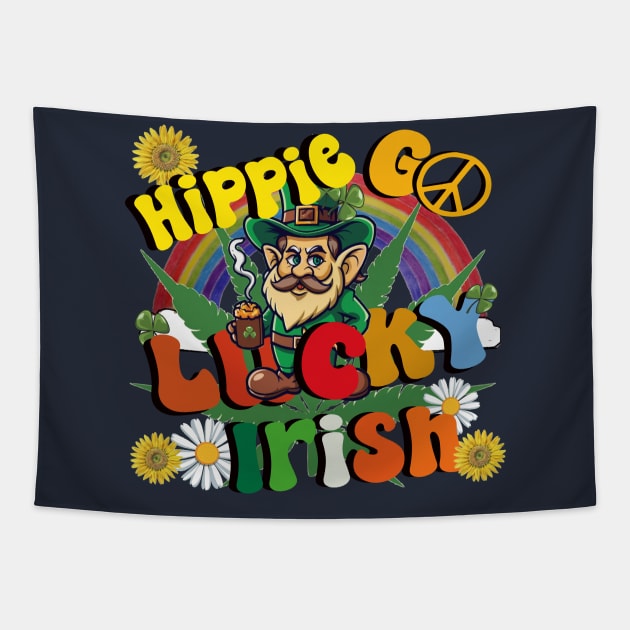 Hippie Go Lucky Irish Tapestry by Debrawib