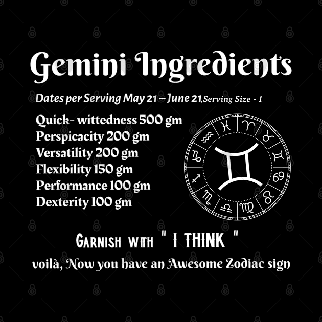 Gemini Ingredients by Ink by Evanliy