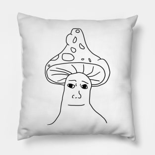 Shroomjak / Mushroom Wojak Meme Pillow