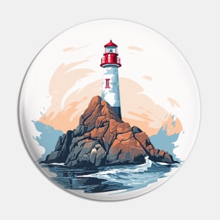 Lighthouse Seacoast Beauty Nature Ocean Discovery Pin