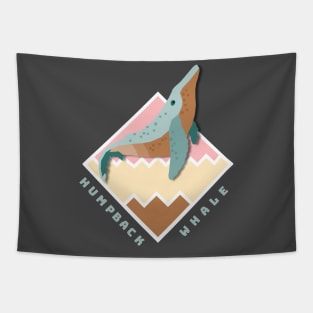 Humpback Whale Retro Design Tapestry