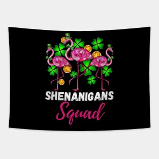 Shenanigan Squad Irish Flamingo St Patrick's Day Tapestry