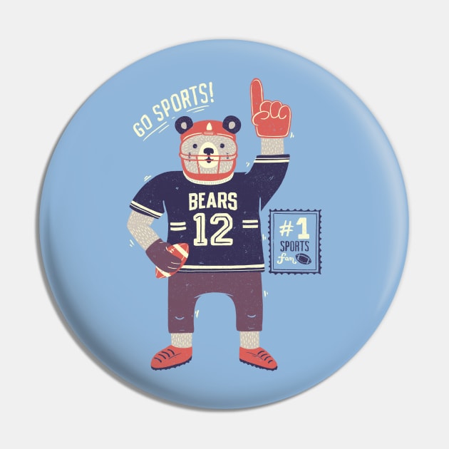 American Football Bear Pin by Tobe_Fonseca