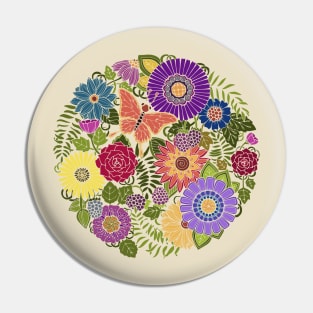 Pretty Floral Design Pin