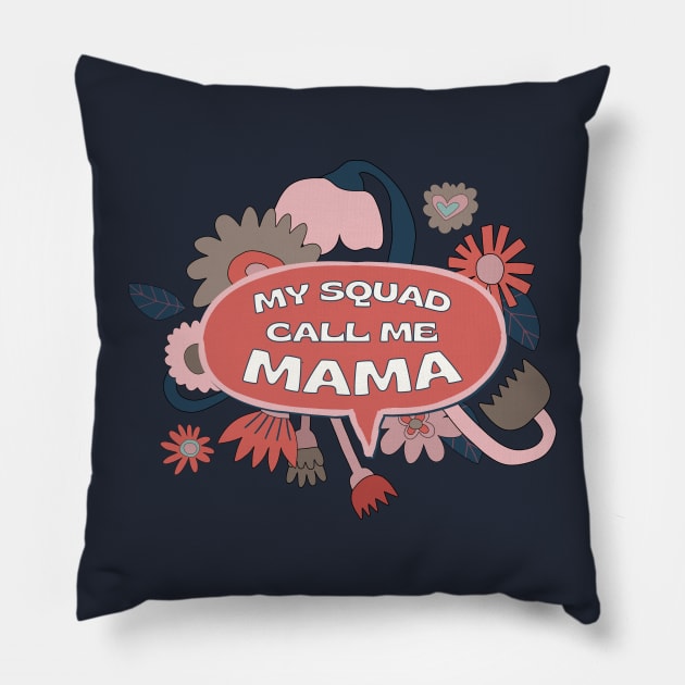 MAMA Mother's Day Pillow by Sashmika Prabhashwara