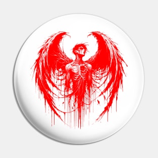 the crow angel red Pin